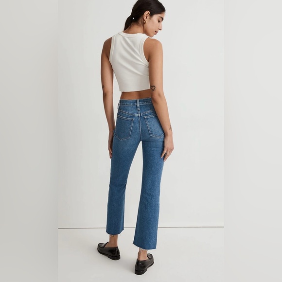 NWT Madewell Kick Out Mid Rise Blue Jeans Ankle Length Size 32 - Picture 14 of 15